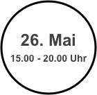 
26. Mai
15.00 - 20.00 Uhr